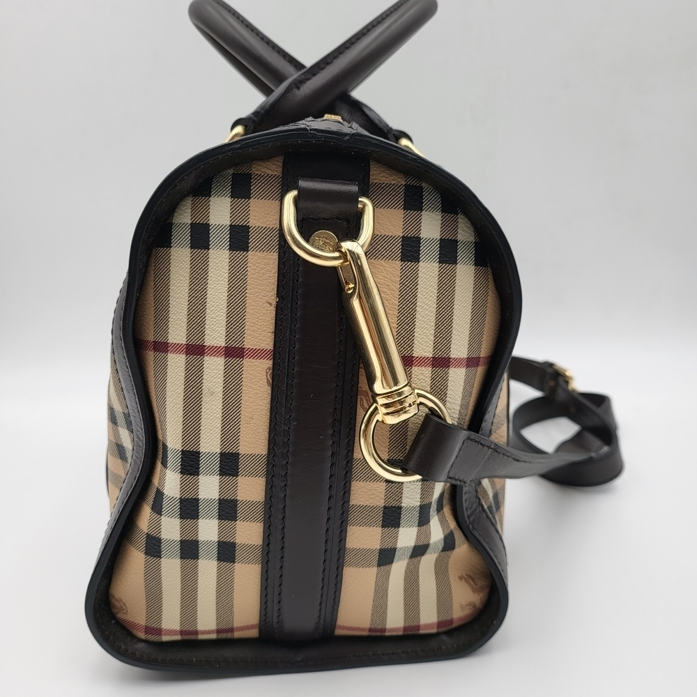 Burberry Alchester Haymarket Medium Top Handle Bag, Authentic... - Picture 4 of 16